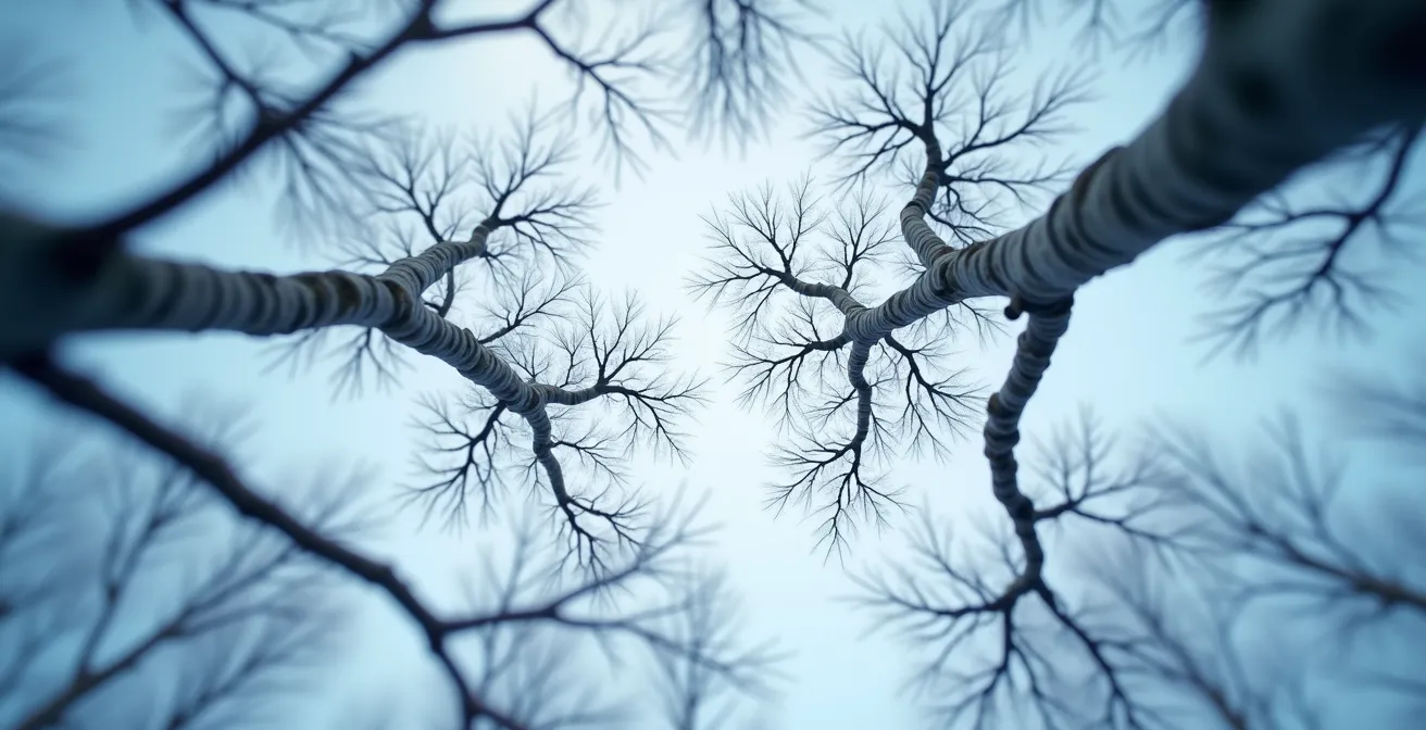 Visualisierung des Default Mode Network im Gehirn während der Tiefenentspannung