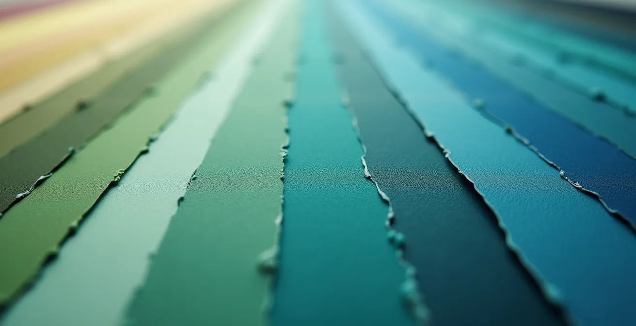 Farbharmonie inspiriert von deutscher Landschaft und Bauhaus-Farbtheorie