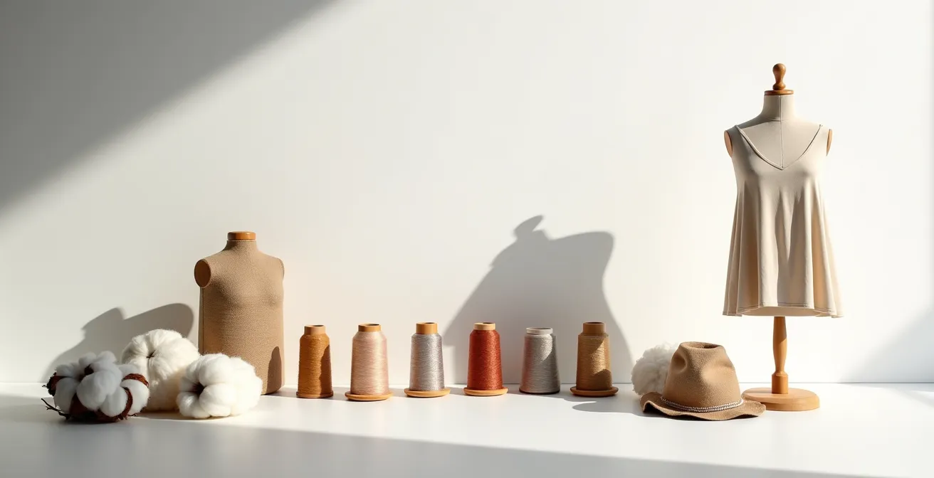 Visualisierung einer transparenten Lieferkette in der Modeindustrie, vom Rohstoff bis zum fertigen Kleidungsstück